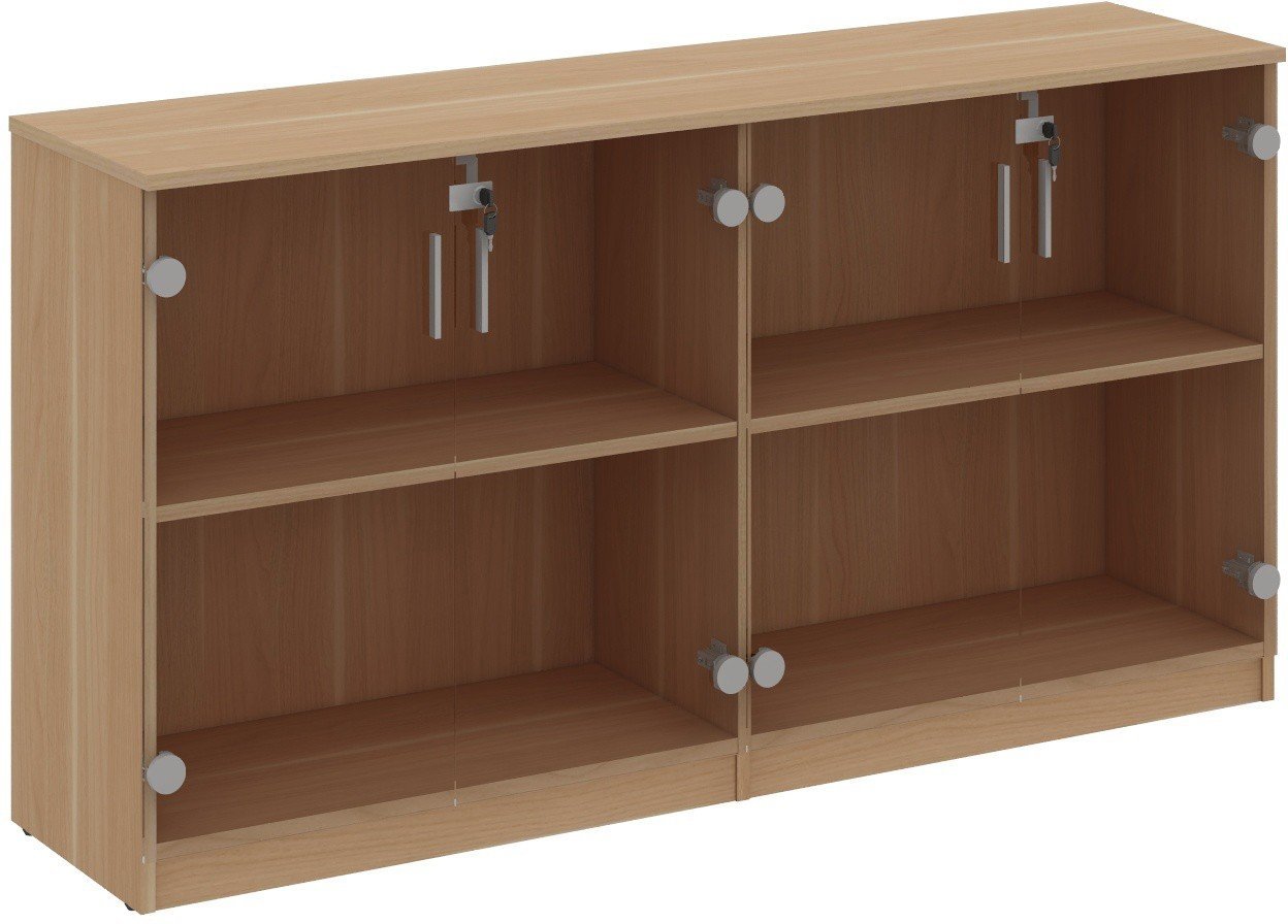 4 Door Glass Low Cabinet - Image 4