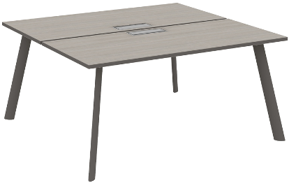 Atlas 2 Person Workstation Wide Grey - Image 2