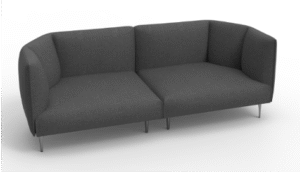 Asil 2 Seater Sofa Black