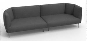 Asil 3 Seater Sofa Black